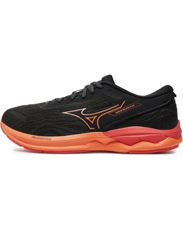 Deportivas de Hombre MIZUNO ZAPATILLAS WAVE REVOLT 3 NARANJA ROJO RUNNING J1GC2481 NEGRO