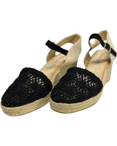 Sandálias de Mulher CALZADOMANIA SANDALIA ENCAJE METALIZADO NEGRO