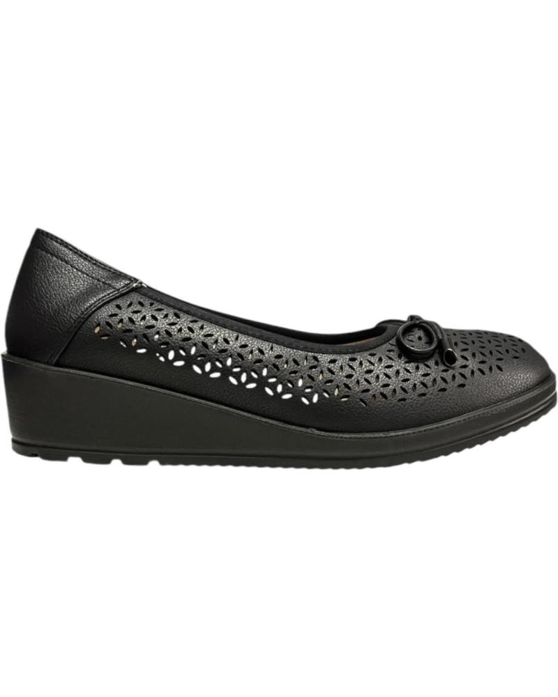 Sapatos de Mulher CALZADOMANIA BAILARINA FLEXIBLE CALADA NEGRO