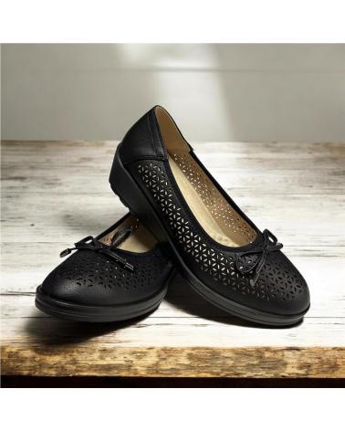 Sapatos de Mulher CALZADOMANIA BAILARINA FLEXIBLE CALADA NEGRO