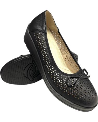 Sapatos de Mulher CALZADOMANIA BAILARINA FLEXIBLE CALADA NEGRO