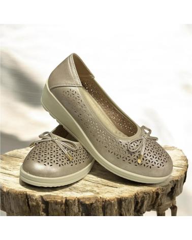 Sapatos de Mulher CALZADOMANIA BAILARINA FLEXIBLE CALADA ORO