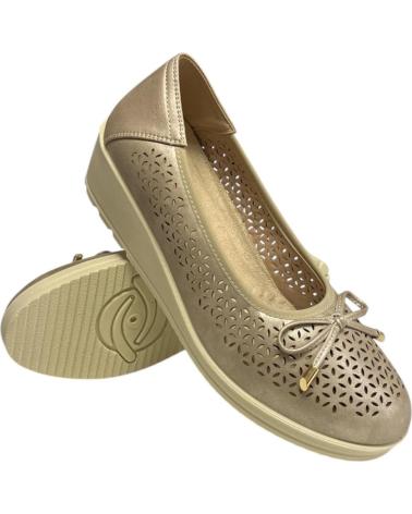 Sapatos de Mulher CALZADOMANIA BAILARINA FLEXIBLE CALADA ORO