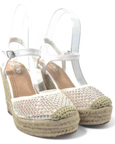 Sandálias de Mulher TIMBOS SANDALIA CUNA ESPARTO NOVIA 131175 BLANCO