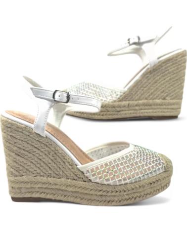 Sandálias de Mulher TIMBOS SANDALIA CUNA ESPARTO NOVIA 131175 BLANCO