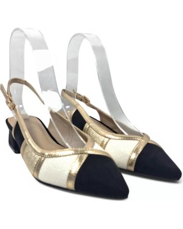 Bailarinas per Donna TIMBOS SANDALIA TACON DESTALONADO MUJER 131102 NEGRO