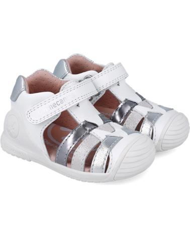 Sandalias de Niña BIOMECANICS SANDALIAS PARA CHICA 252104 CASUAL TIRAS BLANCOPLATAB313
