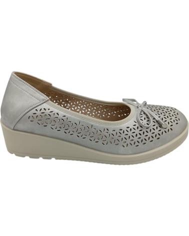 Zapatos de Mujer DAVINIA ZAPATO CALADO MANOLETINA PLATEADO