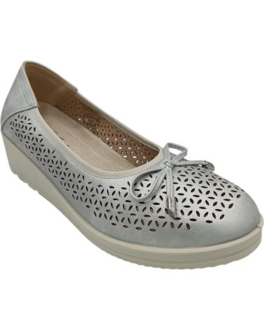 Zapatos de Mujer DAVINIA ZAPATO CALADO MANOLETINA PLATEADO