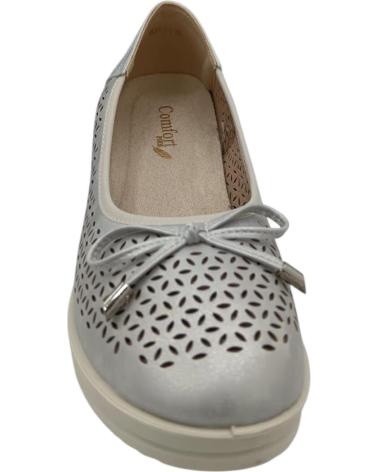 Zapatos de Mujer DAVINIA ZAPATO CALADO MANOLETINA PLATEADO