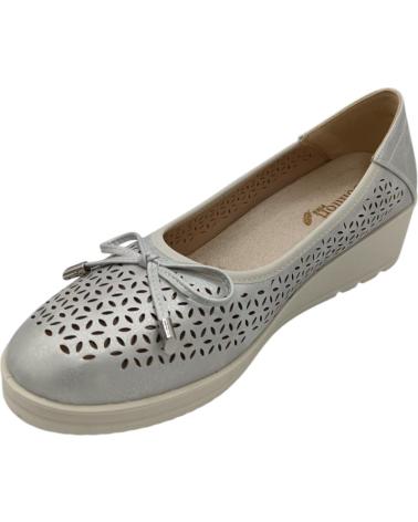 Zapatos de Mujer DAVINIA ZAPATO CALADO MANOLETINA PLATEADO