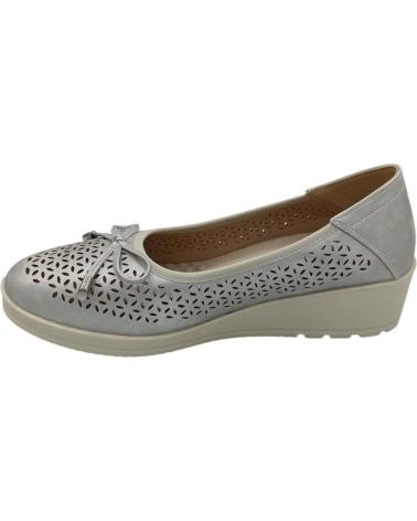 Zapatos de Mujer DAVINIA ZAPATO CALADO MANOLETINA PLATEADO