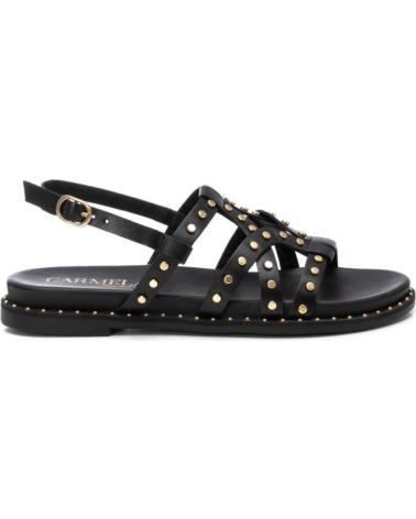 SANDALO BASSO CARMELA 162392 NERO CON BORCHIE NEGRO