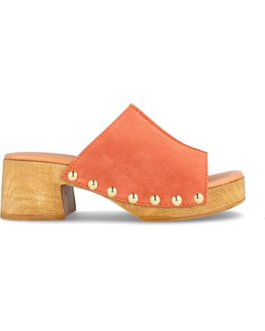 Scarpe per Donna MARILA RESERVA ZUECO CORAL PARA MUJER CON PLATAFORMA Y TACON MEDIO NARANJA