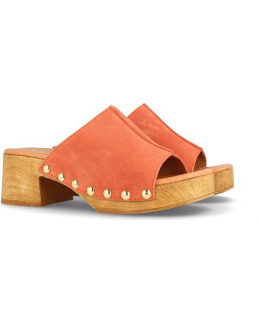 Scarpe per Donna MARILA RESERVA ZUECO CORAL PARA MUJER CON PLATAFORMA Y TACON MEDIO NARANJA