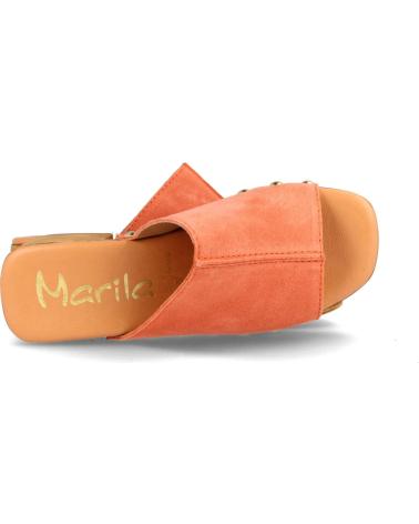 Scarpe per Donna MARILA RESERVA ZUECO CORAL PARA MUJER CON PLATAFORMA Y TACON MEDIO NARANJA