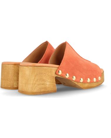 Scarpe per Donna MARILA RESERVA ZUECO CORAL PARA MUJER CON PLATAFORMA Y TACON MEDIO NARANJA