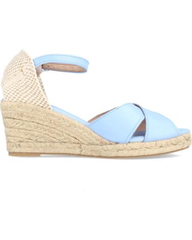 Sandali per Donna MARILA YUTE PARA MUJER CON CUNA MEDIA EN PIEL DORIS AZUL POLVO CELESTE