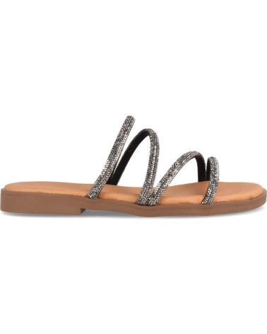 Sandali per Donna MARILA ZUECO PLANO PARA MUJER DAKA BRILLANTE ACERO GRIS