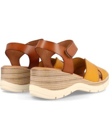 Sandales pour Femme MARILA SANDALIA DE PIEL PARA MUJER CON CUNA MEDIA BELGRADO PANAMA AMARILLO