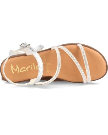 Sandali per Donna MARILA SANDALIA PLANA PARA MUJER BRADES BRILLANTE PLATA