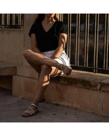 Sandali per Donna MARILA SANDALIA PLANA PARA MUJER BRADES BRILLANTE PLATA