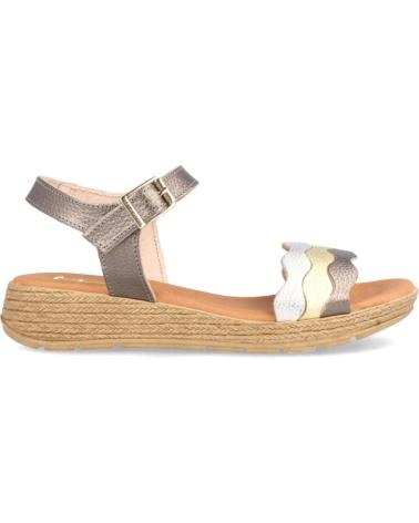 Sandalen für Damen MARILA SANDALIA DE PIEL PARA MUJER CON CUNA BAJA EREVAN MULTIMETAL