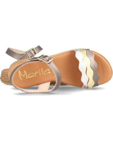 Sandales pour Femme MARILA SANDALIA DE PIEL PARA MUJER CON CUNA BAJA EREVAN MULTIMETAL