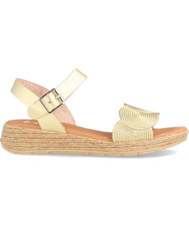 Sandali per Donna MARILA SANDALIA DE PIEL PARA MUJER CON CUNA BAJA BURA PLATINO