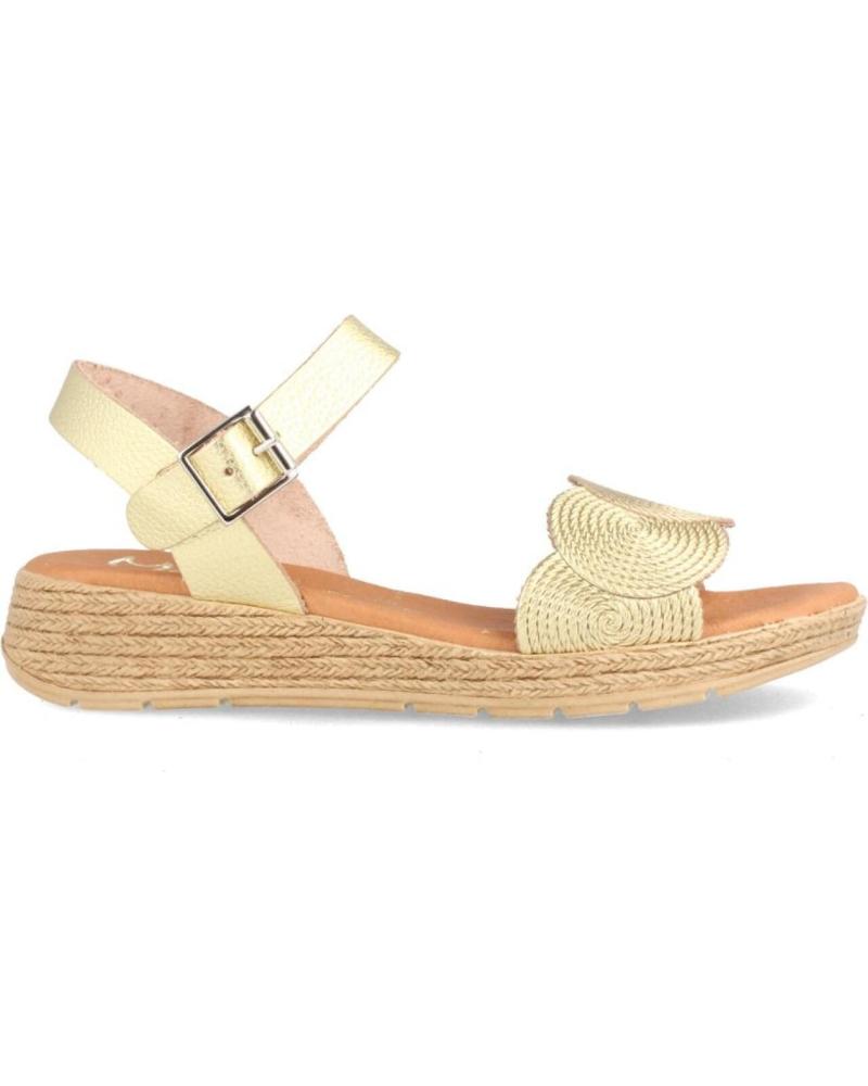 Sandali per Donna MARILA SANDALIA DE PIEL PARA MUJER CON CUNA BAJA BURA PLATINO