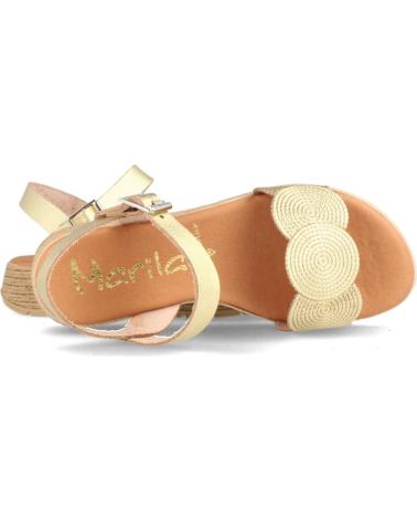 Sandali per Donna MARILA SANDALIA DE PIEL PARA MUJER CON CUNA BAJA BURA PLATINO