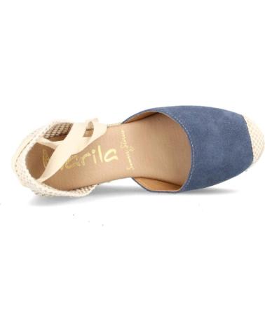 Sandalias de Mujer MARILA YUTE PARA MUJER CON CUNA MEDIA KABUL EN SERRAJE AZUL JEANS
