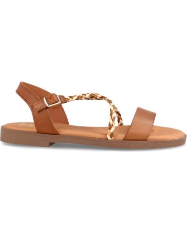 Sandali per Donna MARILA SANDALIA PLANA PARA MUJER DE PIEL OSLO AVELLANA