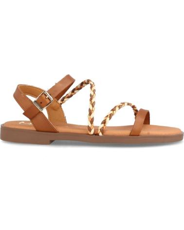 Sandali per Donna MARILA SANDALIA PLANA PARA MUJER DE PIEL RIGA AVELLANA