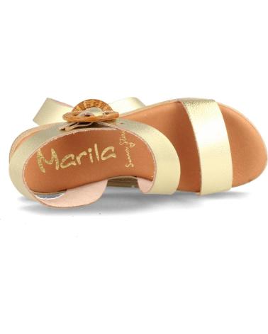 Sandali per Donna MARILA SANDALIA PLANA DE PIEL PARA MUJER CAMBERRA PLATINO