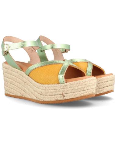 Sandalias de Mujer MARILA SANDALIA PARA MUJER DE PIEL CON CUNA ALTA BOGOTA GIRASOL Y V AMARILLO