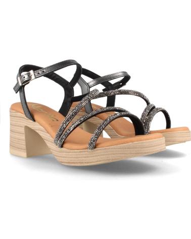 Sandales pour Femme MARILA SANDALIA DE PIEL PARA MUJER CON TACON ALTO MONRO ACERO PLOMO
