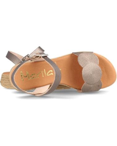 Sandales pour Femme MARILA SANDALIA DE PIEL PARA MUJER CON CUNA BAJA BURA ACERO PLOMO