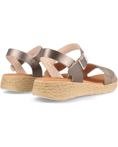 Sandales pour Femme MARILA SANDALIA DE PIEL PARA MUJER CON CUNA BAJA BURA ACERO PLOMO