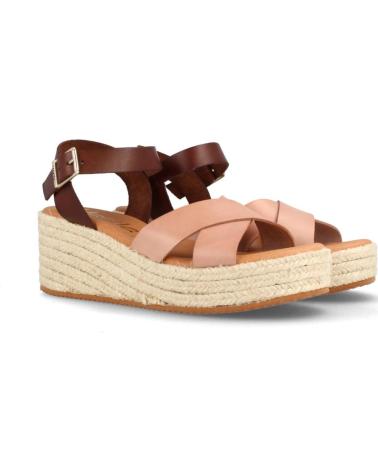 Woman Sandals MARILA SANDALIA DE PIEL PARA MUJER CON CUNA MEDIA QUITO NUDE Y NUEZ BEIGE