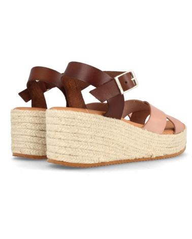 Woman Sandals MARILA SANDALIA DE PIEL PARA MUJER CON CUNA MEDIA QUITO NUDE Y NUEZ BEIGE