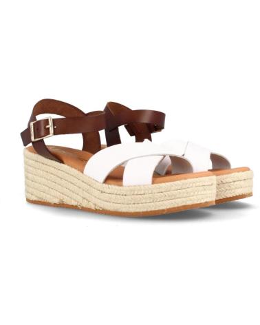 Woman Sandals MARILA SANDALIA DE PIEL PARA MUJER CON CUNA MEDIA QUITO Y NU BLANCO