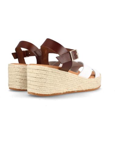 Woman Sandals MARILA SANDALIA DE PIEL PARA MUJER CON CUNA MEDIA QUITO Y NU BLANCO