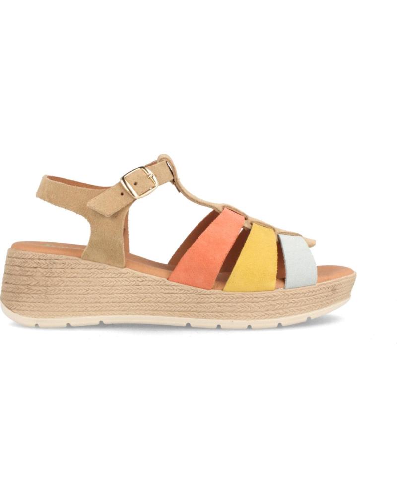 Woman Sandals MARILA SANDALIA PARA MUJER DE SERRAJE CON CUNA MEDIA TEHERAN ARENA BEIGE