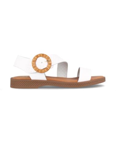 Woman Sandals MARILA SANDALIA PLANA DE PIEL PARA MUJER AMSTER BLANCO