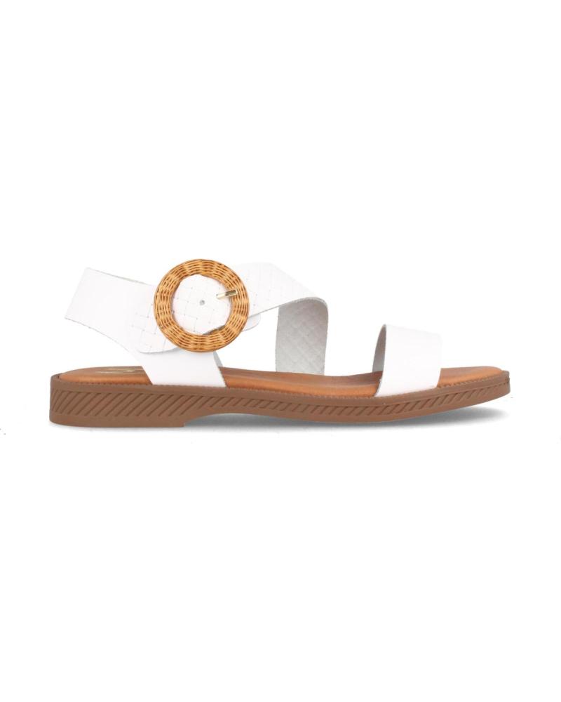 Woman Sandals MARILA SANDALIA PLANA DE PIEL PARA MUJER AMSTER BLANCO