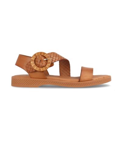 Sandali per Donna MARILA SANDALIA PLANA DE PIEL PARA MUJER AMSTER AVELLANA