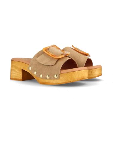 Clogs für Damen MARILA ZUECO PARA MUJER CON PLATAFORMA HEBILLA Y TACON MEDIO EN SER HIELO
