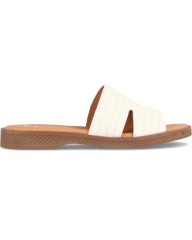 Sandali per Donna MARILA SANDALIA PLANA PARA MUJER TIPO ZUECO EN PIEL ANKARA BLANCO