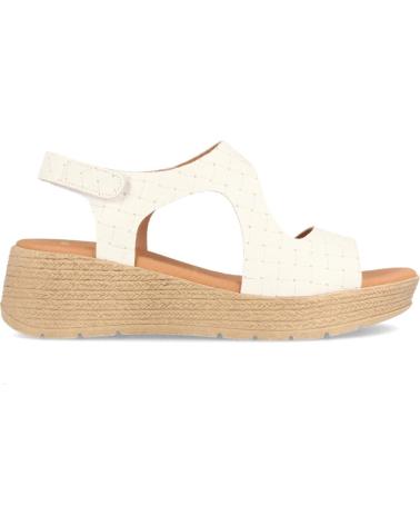 Sandali per Donna MARILA SANDALIA DE PIEL PARA MUJER CON CUNA MEDIA DUSANBE TRENZADO BLANCO